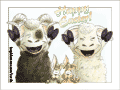 Cheerful sheep, bunnies and chicks: &ldquo;Happy Easter!&rdquo;