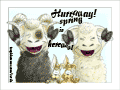 Cheerful sheep, bunnies and chicks: &ldquo;Hurraaay! spring is hereaaa!&rdquo;