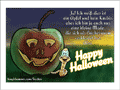 Ja! Ich wei&szlig; dies ist ein Apfel und kein K&uuml;rbis, aber ich bin ja auch nur eine kleine Made, die sich als B&uuml;cherwurm verkleidet hat. Also, Happy Halloween!