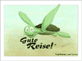 Schwimmende Meeresschildkr&ouml;te: &ldquo;Gute Reise!&rdquo;
